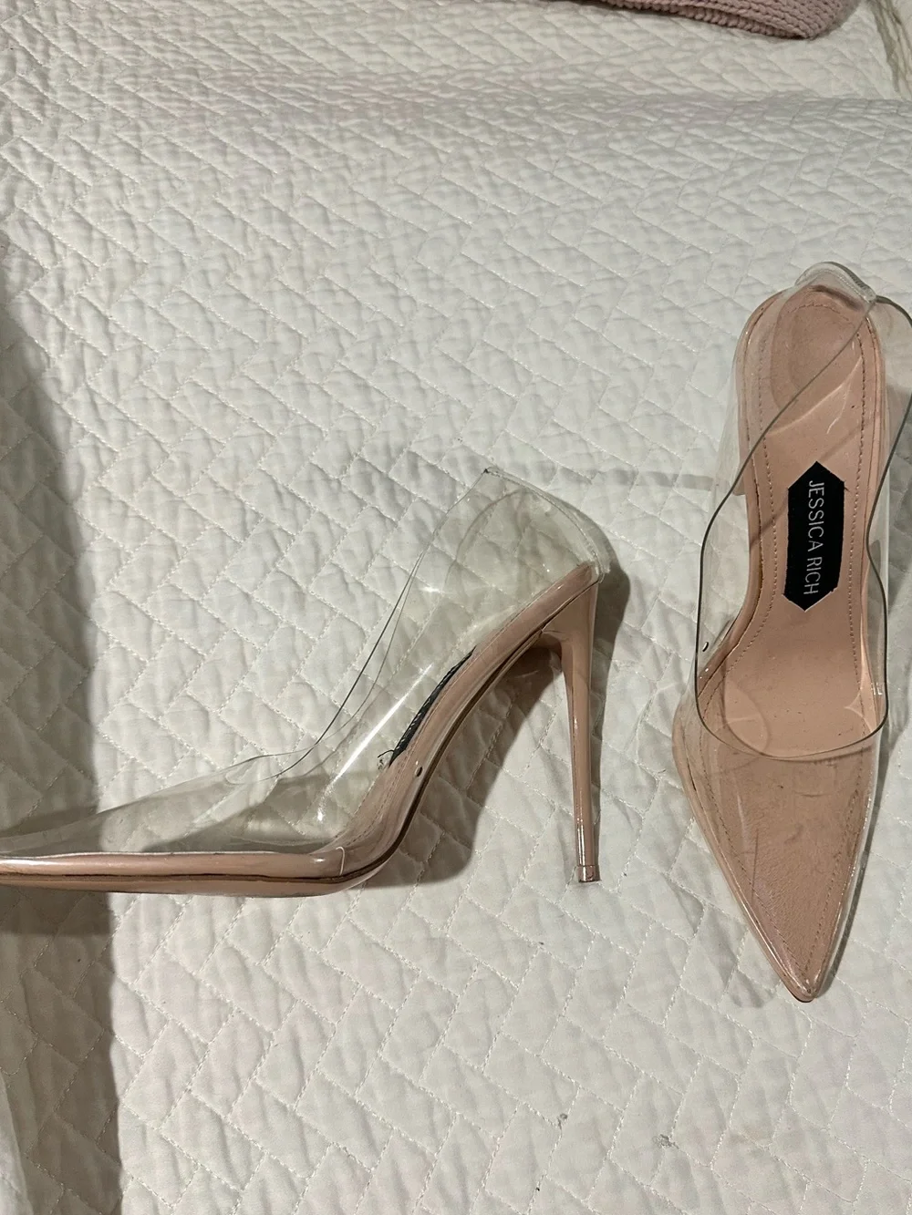 Jessica Rich -stiletto clear vinyl pumps